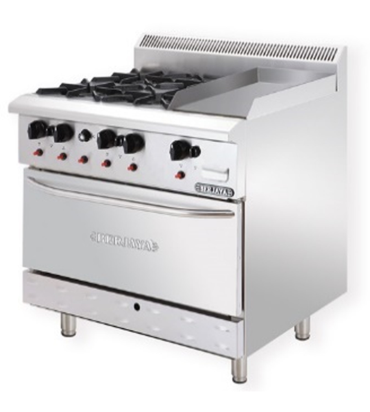 Combination Open Burner &Griddle With Oven